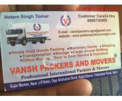 Packers and Movers in Agra Vansh Packers and Movers – Relocate your House Now